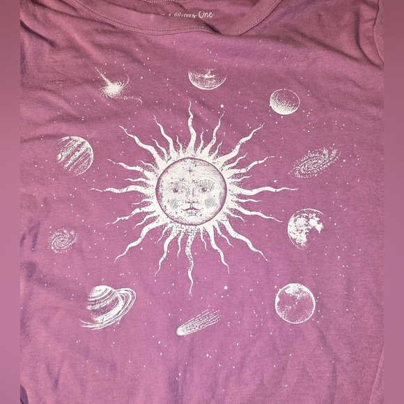 LOT of 2 Tops Rebellious One from Macy's Graphic Tees Junior's XL or Women's L - Picture 7 of 13